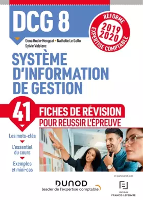 Couverture du produit · DCG 8 Système d'information - Fiches de révision - Réforme 2019-2020: Réforme Expertise comptable (2019-2020)