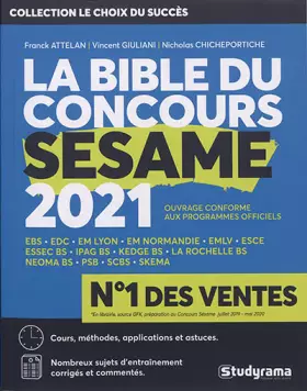 Couverture du produit · La bible du concours sésame 2021