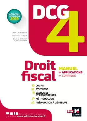 Couverture du produit · DCG 4 - Droit fiscal - Manuel et applications
