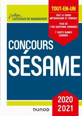 Couverture du produit · Concours Sésame 2020-2021 - Tout-en-un: Tout-en-un (2020-2021)