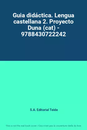 Couverture du produit · Guia didáctica. Lengua castellana 2. Proyecto Duna (cat) - 9788430722242