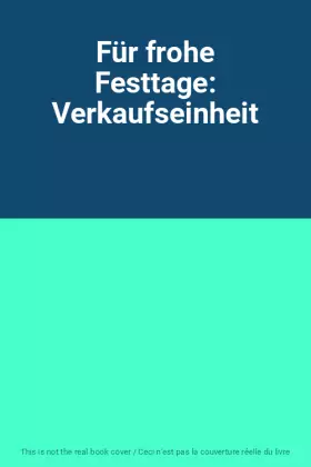 Couverture du produit · Für frohe Festtage: Verkaufseinheit