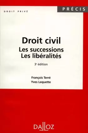 Couverture du produit · Droit civil : Les Successions - Les Libéralités