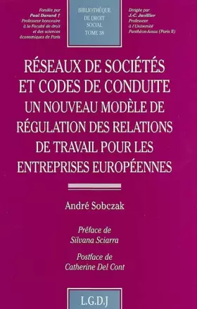 Couverture du produit · réseaux de sociétés et codes de conduite. un nouveau modèle de régulation des re (38)