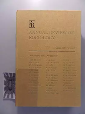 Couverture du produit · Annual Review of Sociology: 1999