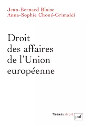 Couverture du produit · Droit des affaires de l'Union européenne