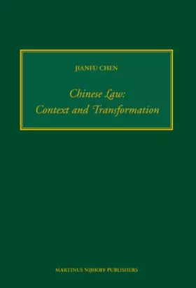 Couverture du produit · Chinese Law: Context and Transformation