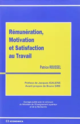 Couverture du produit · Rémunération, motivation et satisfaction au travail