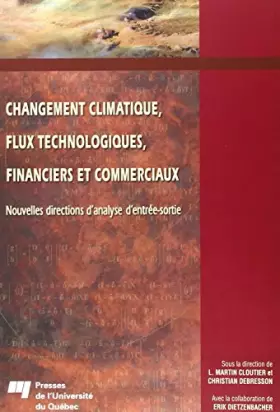 Couverture du produit · Changement climatique, flux technologiques, financiers et commerciaux
