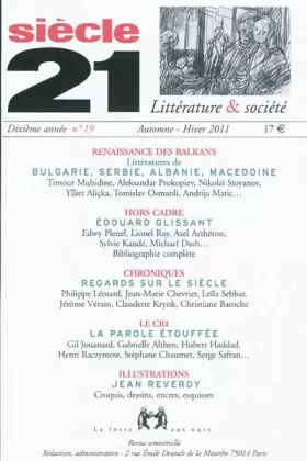 Couverture du produit · Siècle 21, N° 19, automne - hiv : Renaissance des Balkans : Bulgarie, Serbie, Albanie, Macédoine