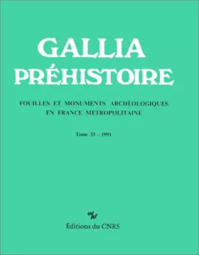 Couverture du produit · Gallia Prehistoire -33 - 1991