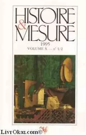 Couverture du produit · Histoire et mesure, 1995, numéros1 et 2, volume 10