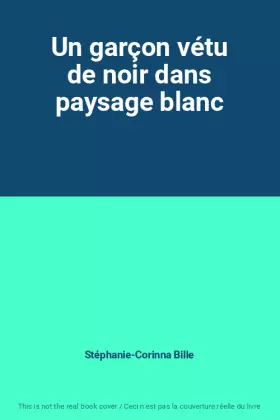 Un garçon vétu de noir dans paysage blanc -  Stéphanie-Corinna Bille