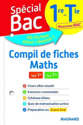 Couverture du produit · Spécial Bac Compil de Fiches Maths 1re, Tle 2021: Tout le programme en 100 fiches visuelles