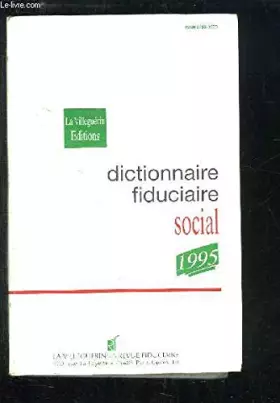 Couverture du produit · Dictionnaire fiduciaire social 1995