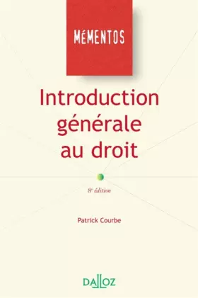 Couverture du produit · Introduction générale au droit