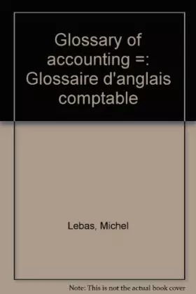Couverture du produit · Glossary of accounting : COMPTABLE