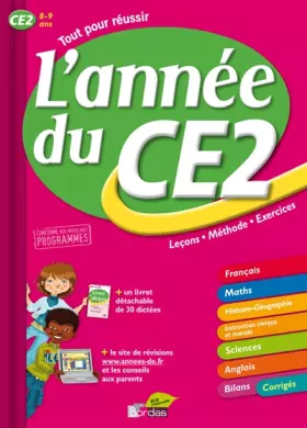 Couverture du produit · L'ANNÉE DU CE2. Leçons - Méthodes - Exercices. Avec corrigés