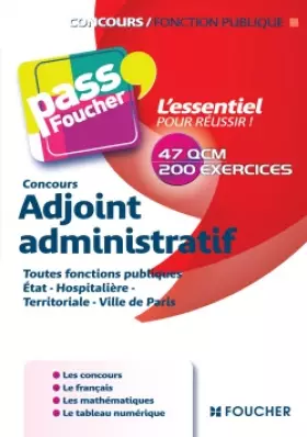 Couverture du produit · Concours adjoint administratif (état - Hospitalière - territoriale - ville de Paris)