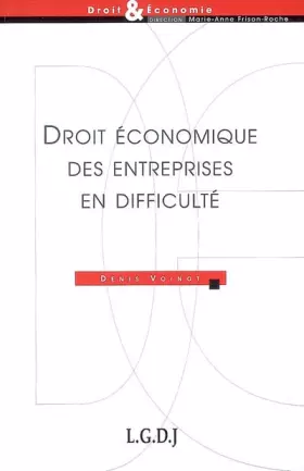 Couverture du produit · Droit économique des entreprises en difficulté