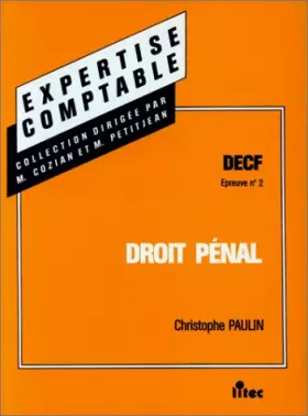 Couverture du produit · Manuel de droit pénal, 1re édition. Epreuve n° 2 (ancienne édition)