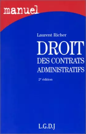 Couverture du produit · Droit des contrats administratifs