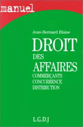 Couverture du produit · Droit des affaires : Commercants, concurrence, distribution