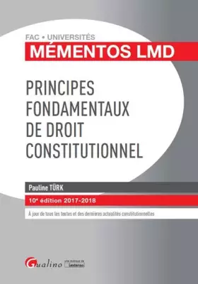 Couverture du produit · Principes fondamentaux de droit constitutionnel