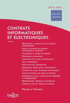 Couverture du produit · Contrats informatiques et électroniques 2010/2011 - 6e éd.