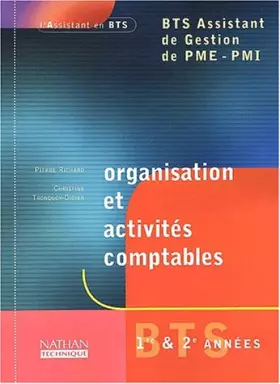Couverture du produit · Organisation et activités comptables BTS Assistant de Gestion de PME-PMI 1ère & 2nde année