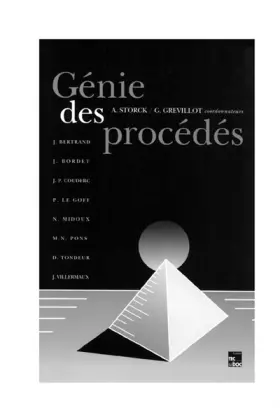 Couverture du produit · Génie des procédés