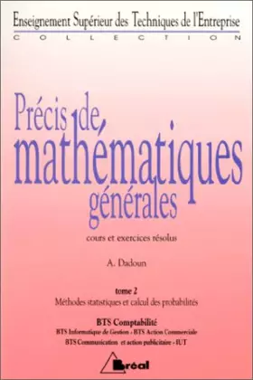 Couverture du produit · Méthodes statistiques et calcul des probabilités : BTS Comptabilité - gestion