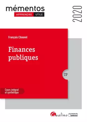 Couverture du produit · Finances publiques: Cours intégral et synthétique