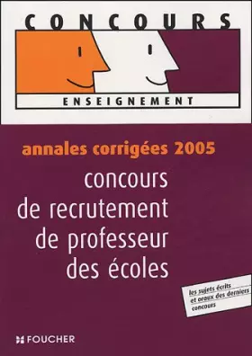 Couverture du produit · Concours de recrutement de professeur des écoles : Annales corrigées