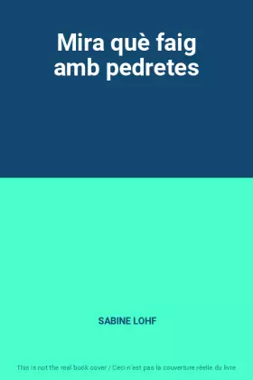 Couverture du produit · Mira què faig amb pedretes