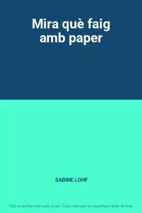 Couverture du produit · Mira què faig amb paper