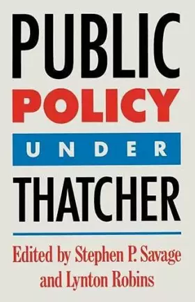 Couverture du produit · Public Policy under Thatcher