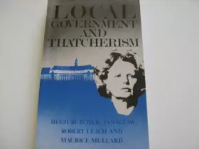 Couverture du produit · Local government and thatcherism