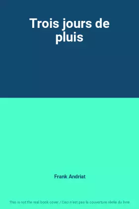 Couverture du produit · Trois jours de pluis
