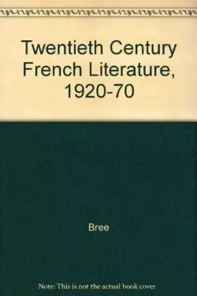 Couverture du produit · Twentieth-Century French Literature (English and French Edition)