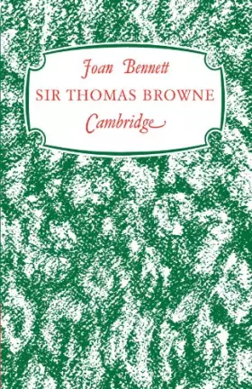 Couverture du produit · Sir Thomas Browne: A Man of Achievement in Literature