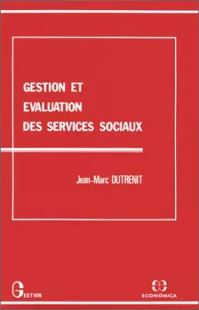 Couverture du produit · Gestion et évaluation des services sociaux
