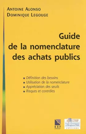 Couverture du produit · Guide de la nomenclature des achats publics