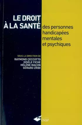 Couverture du produit · Le droit à la santé des personnes handicapées mentales et psychiques