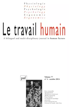 Couverture du produit · travail humain 2014, vol. 77 (4)