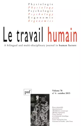 Couverture du produit · travail humain 2015, vol. 78 (4)