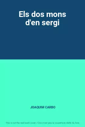 Couverture du produit · Els dos mons d'en sergi