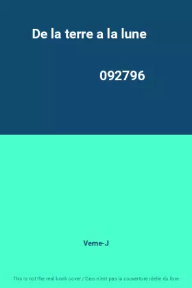 Couverture du produit · De la terre a la lune                                                                         092796