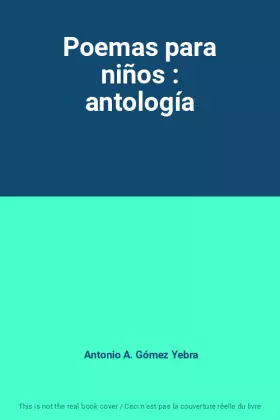 Couverture du produit · Poemas para niños : antología
