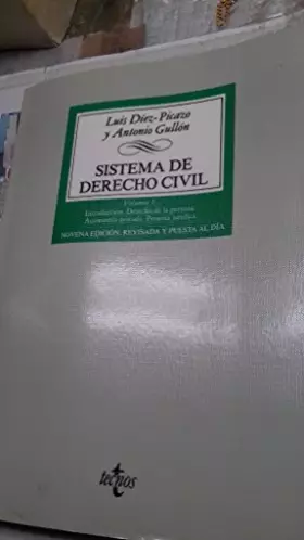 Couverture du produit · Sistema de derecho civil t.1